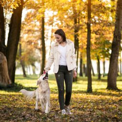 Girl with dog